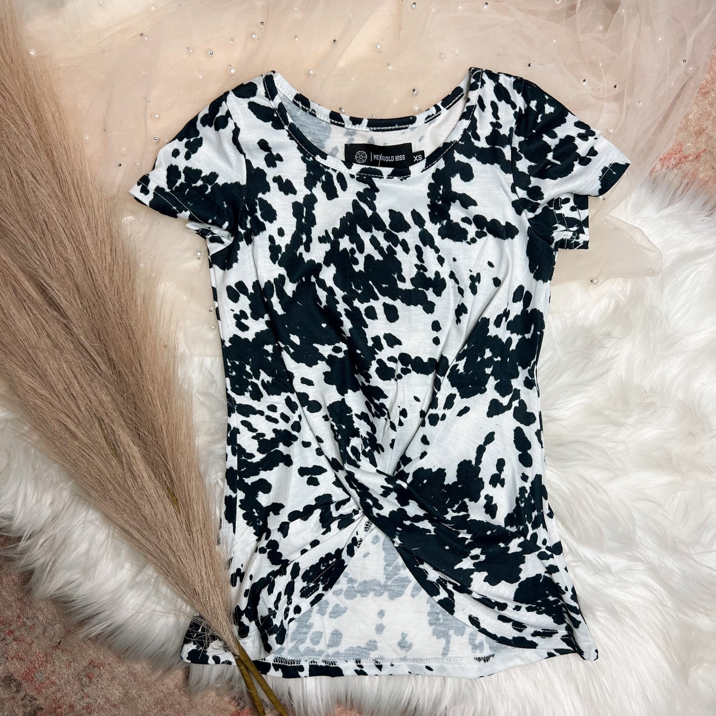 Kids cowprint shirt